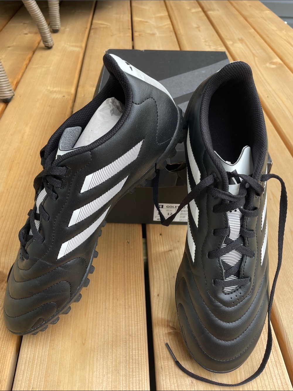 adidas Black and White Men's Soccer Turf Shoes